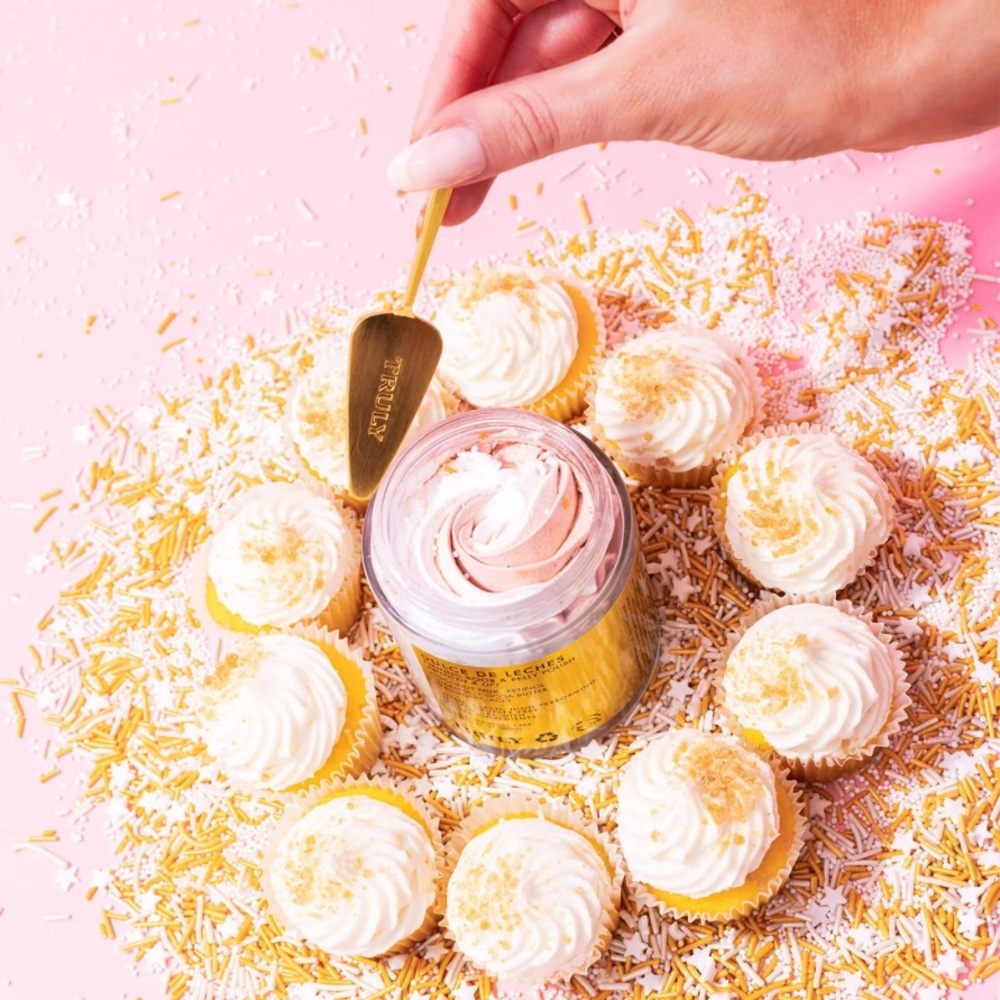 $7β€οΈβπ₯ LAST 1! TRULY Dulce De Leches Firming Boob & Belly Polish Mini πΏNEW - Picture 2 of 6